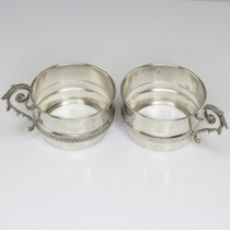 set suporturi pentru pahare de ceai/tarie. argint. atelier italian cca 1930
